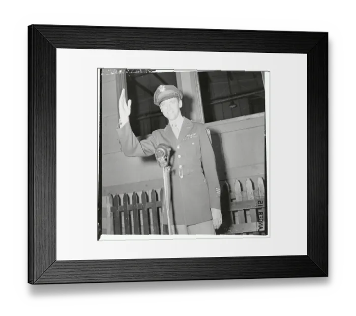 Framed Print : James Stewart Waving