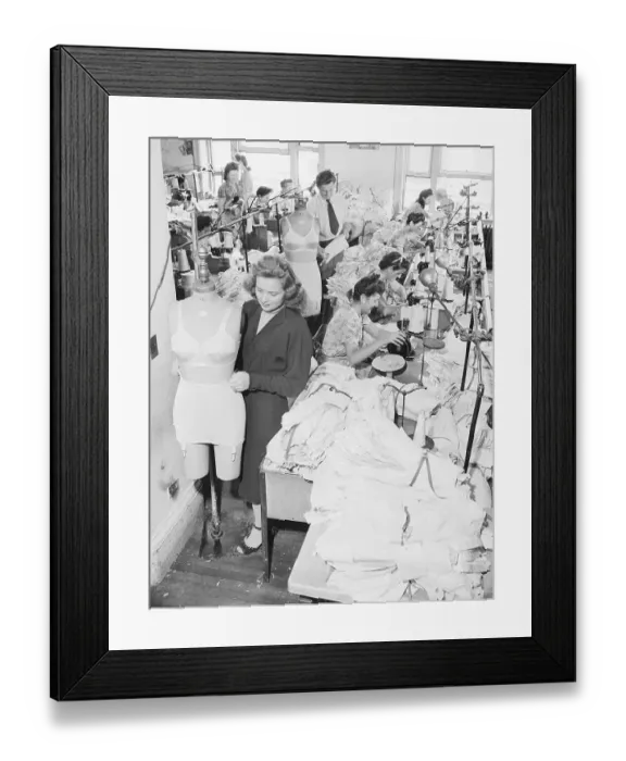 Framed Print : Making Girdles in New York