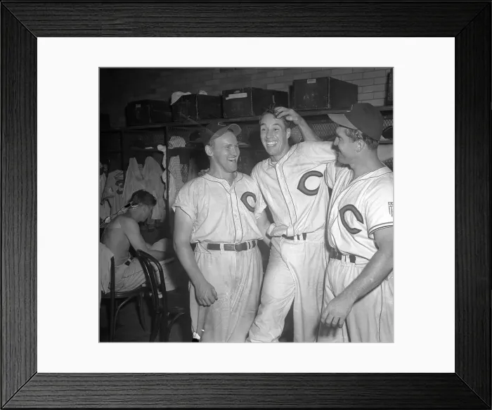 Framed Print : Bob Feller W / Other Players Joking Around Framed Print : Bob Feller W / Other Players Joking Around