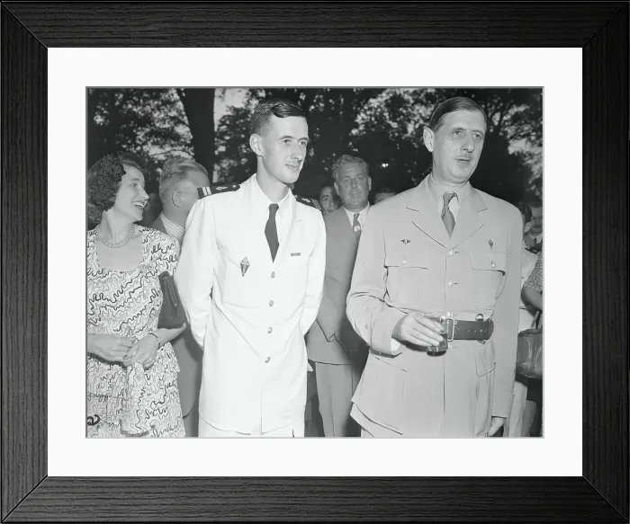 Framed Print : Charles De Gaulle with His Son Framed Print : Charles De Gaulle with His Son