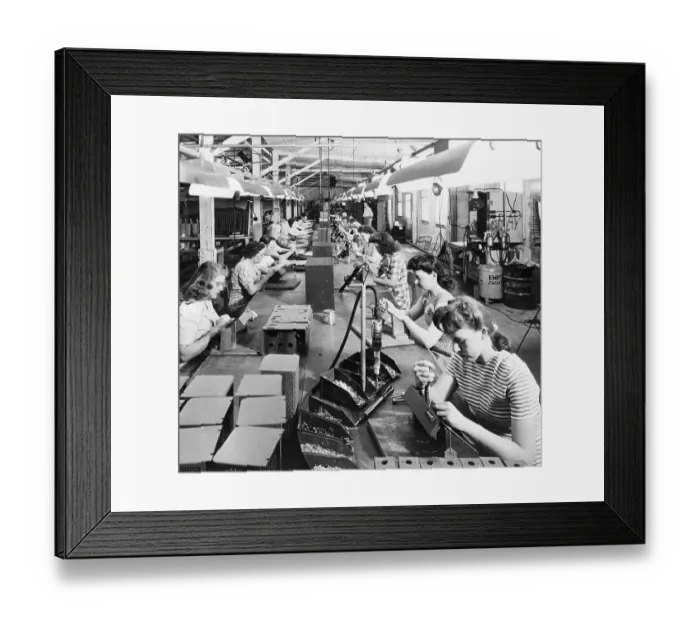 Framed Print : Radio Assembly Line Framed Print : Radio Assembly Line