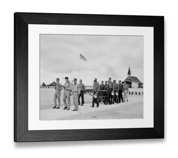 Framed Print : American Troops Transporting Body of a Victim from Indianapolis Framed Print : American Troops Transporting Body of a Victim from Indianapolis