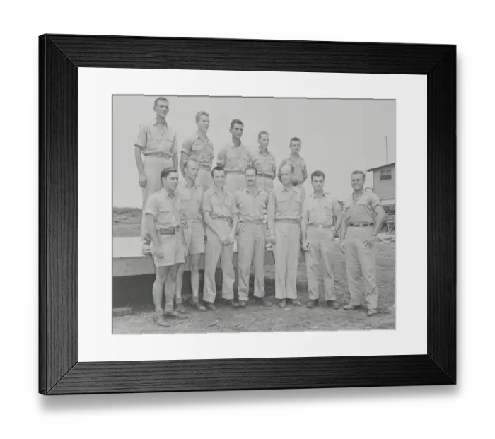Framed Print : Enola Gay's Atomic Bomb Dropping Crew Posing Together Framed Print : Enola Gay's Atomic Bomb Dropping Crew Posing Together