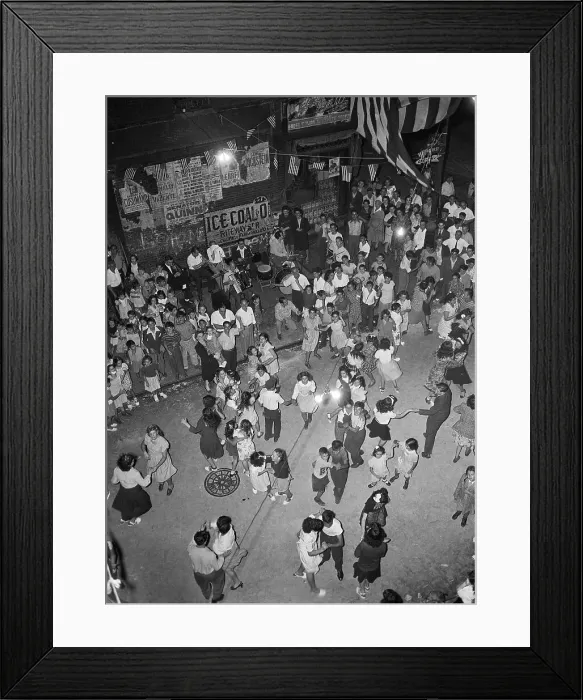 Framed Print : Crowd Dancing and Celebrating Framed Print : Crowd Dancing and Celebrating