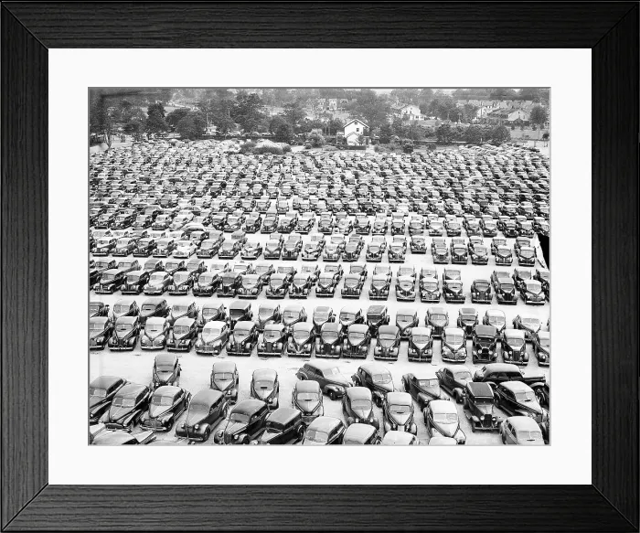 Framed Print : Crowded Parking Lot Framed Print : Crowded Parking Lot