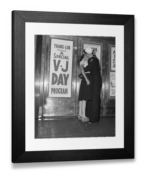 Framed Print : Sailor Kissing Woman on V-J Day Framed Print : Sailor Kissing Woman on V-J Day