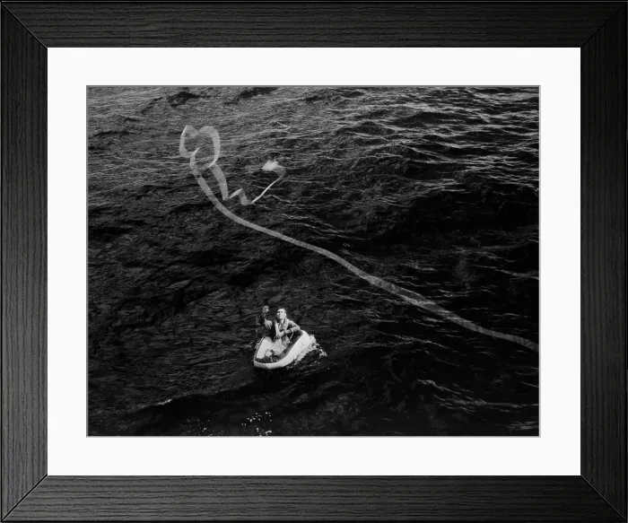 Framed Print : Sgt. Karl E. Wright Being Rescued From One-man Dinghy Framed Print : Sgt. Karl E. Wright Being Rescued From One-man Dinghy