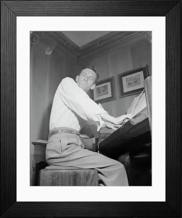 Framed Print : Hoagy Carmichael Playing the Piano