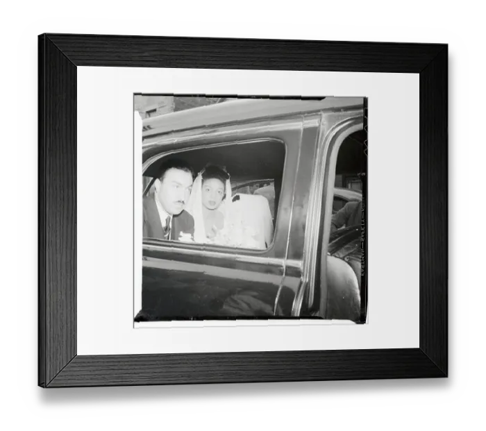 Framed Print : Adam Clayton Powell And New Wife In Car Framed Print : Adam Clayton Powell And New Wife In Car