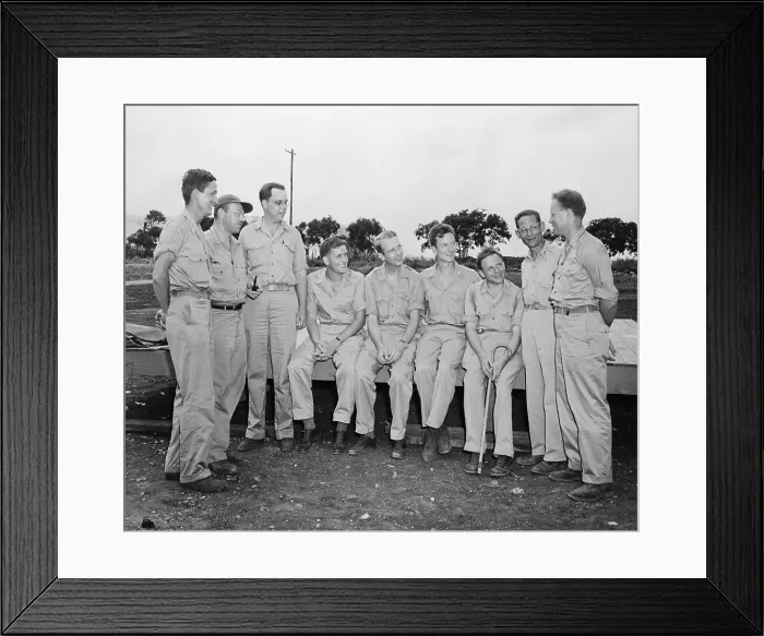 Framed Print : Atomic Bomb Scientists at a US Military Base Framed Print : Atomic Bomb Scientists at a US Military Base