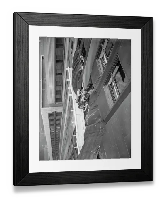 Framed Print : Workers on Side of Empire State Building Framed Print : Workers on Side of Empire State Building
