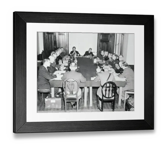 Framed Print : Chiefs of Staff Meeting at Big Three Conference Framed Print : Chiefs of Staff Meeting at Big Three Conference