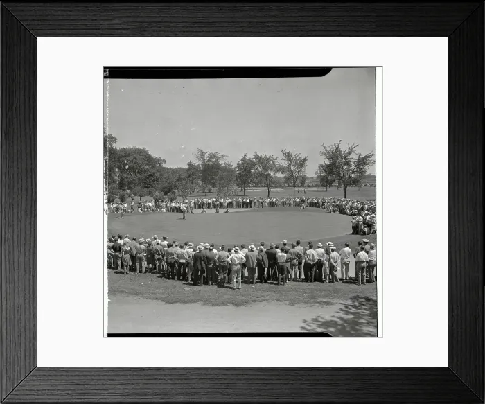 Framed Print : Byron Nelson Putting During Tournament