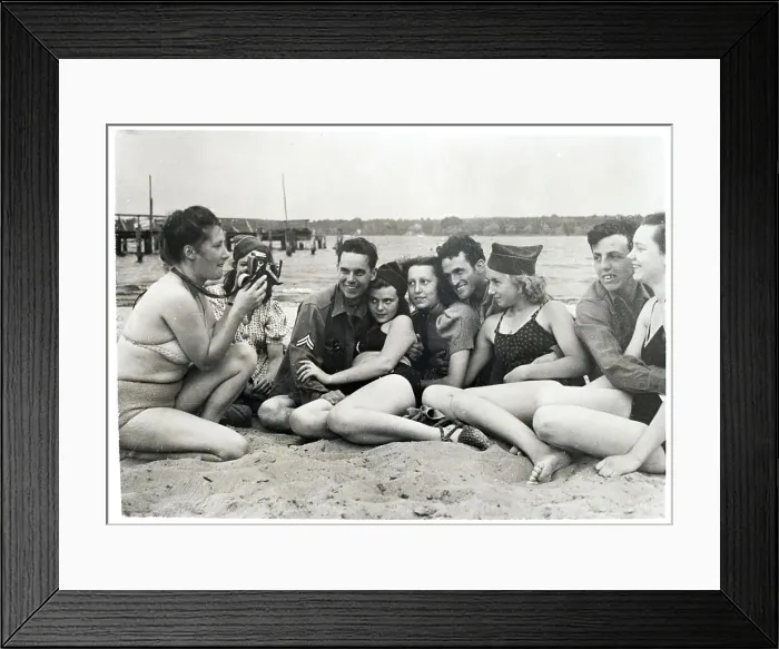Framed Print : Gi'S German Girls Enjoy Beach Party