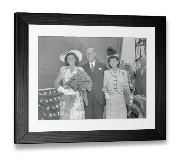 Framed Print : Jean Kennedy Sailing on the USS Joseph P. Kennedy Framed Print : Jean Kennedy Sailing on the USS Joseph P. Kennedy