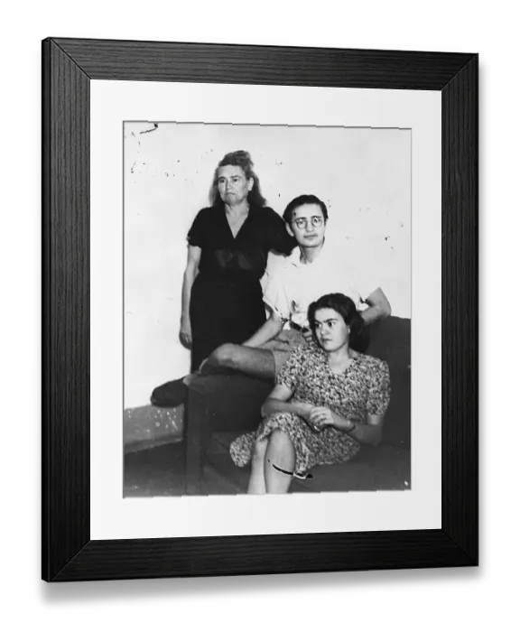 Framed Print : Donna Rachele Mussolini with Her Teenaged Children Framed Print : Donna Rachele Mussolini with Her Teenaged Children