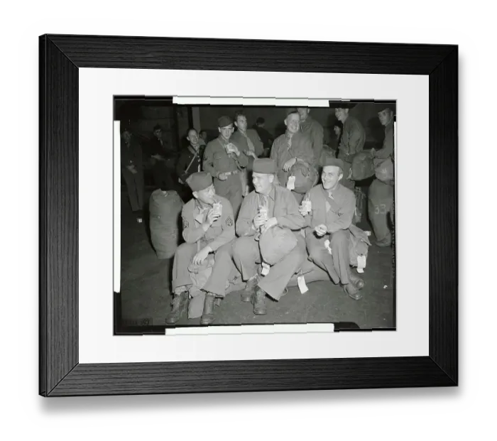 Framed Print : Soldiers Drinking Milk Framed Print : Soldiers Drinking Milk