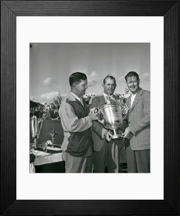 Framed Print : Golfer Byron Nelson Accepting PGA Tournament Trophy Framed Print : Golfer Byron Nelson Accepting PGA Tournament Trophy