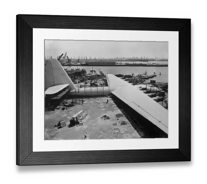 Framed Print : The Spruce Goose Under Construction Framed Print : The Spruce Goose Under Construction