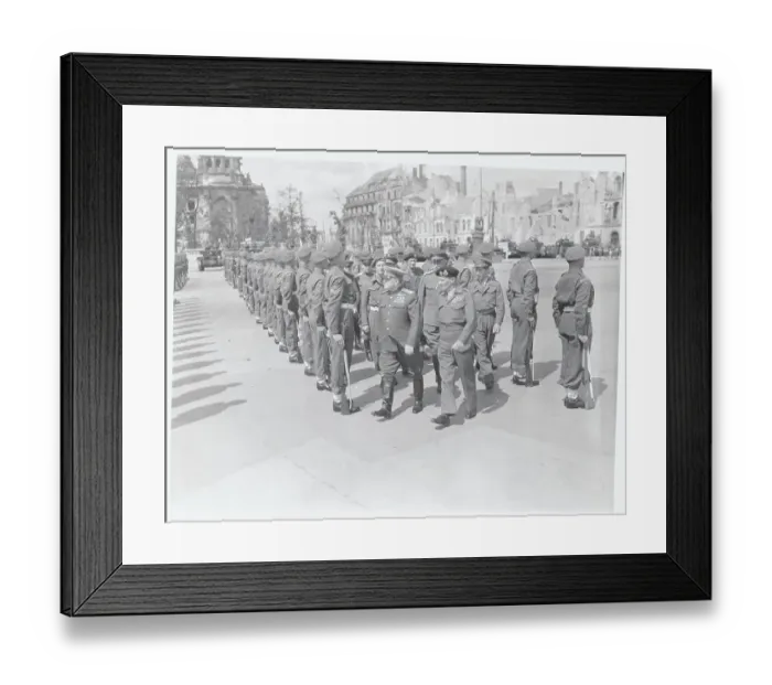 Framed Print : Field Marshal Montgomery Inspecting Troops