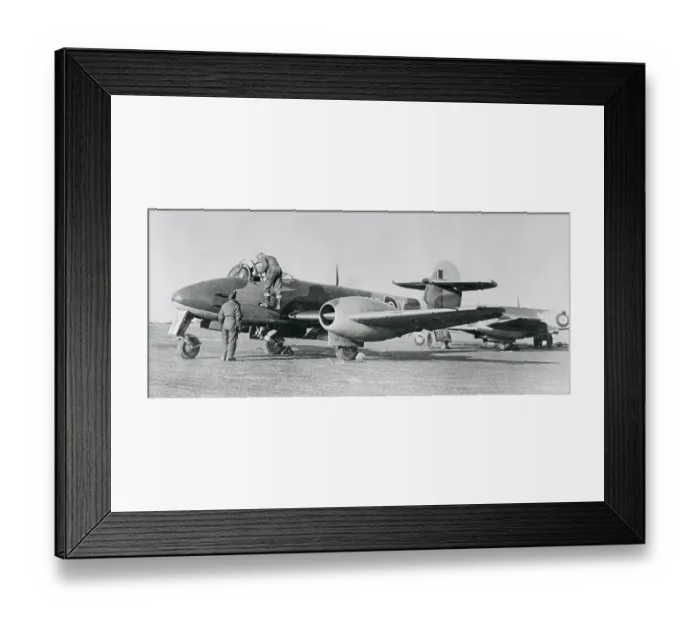 Framed Print : Meteor Jet Being Serviced on Ground Framed Print : Meteor Jet Being Serviced on Ground