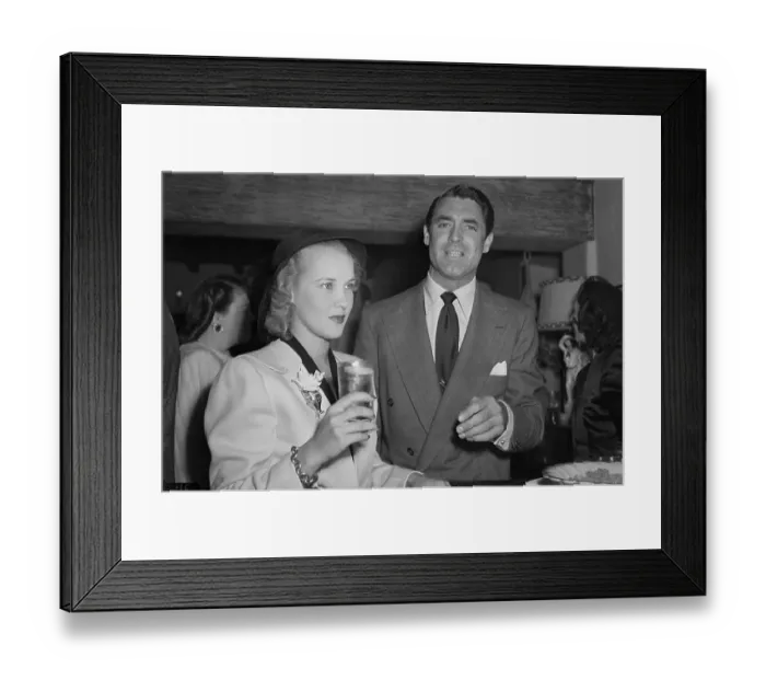 Framed Print : Kay Williams & Cary Grant At Party