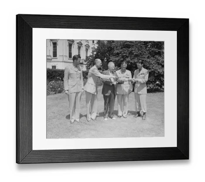 Framed Print : President Truman Accepting Goering's Baton Framed Print : President Truman Accepting Goering's Baton