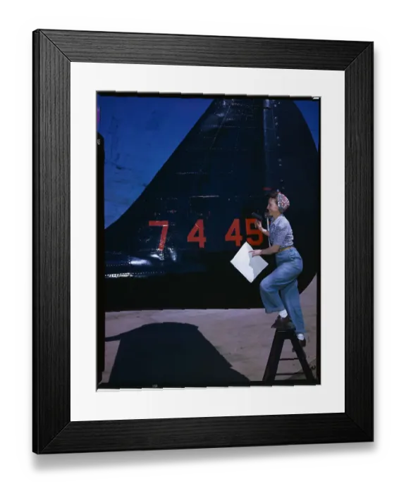 Framed Print : Female Worker During World War II Framed Print : Female Worker During World War II