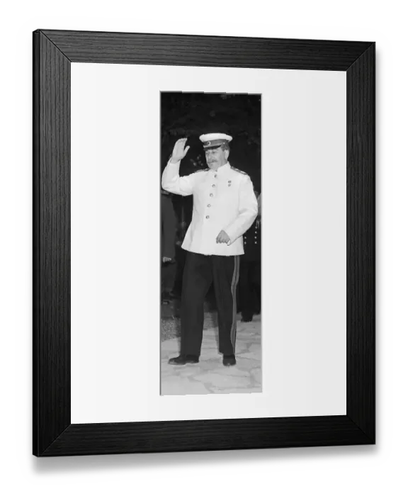 Framed Print : Joseph Stalin Saluting at Major Dinner Framed Print : Joseph Stalin Saluting at Major Dinner