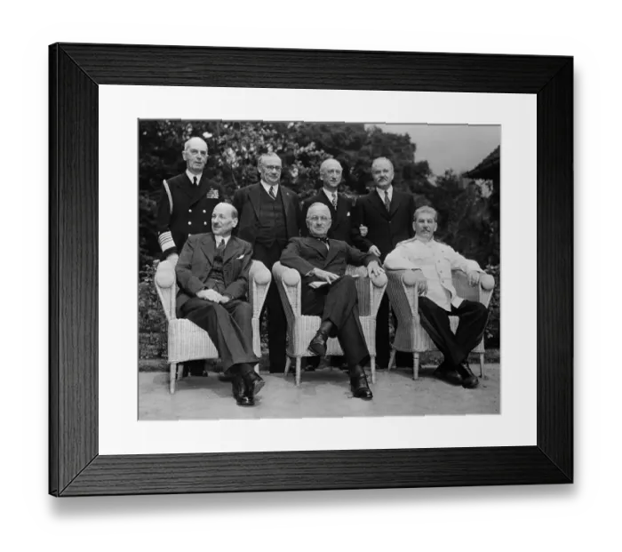 Framed Print : Big Three Conferees Posing for Portrait Framed Print : Big Three Conferees Posing for Portrait