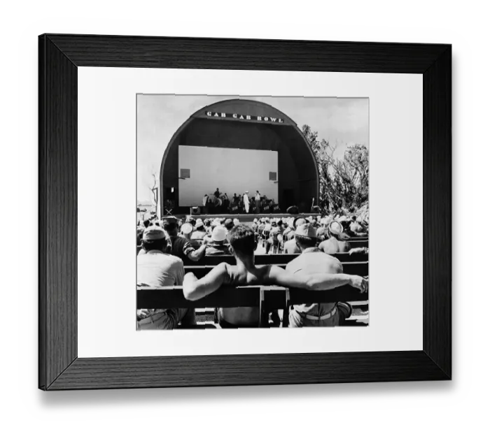 Framed Print : Audience at Theater Bowl Presentation Framed Print : Audience at Theater Bowl Presentation