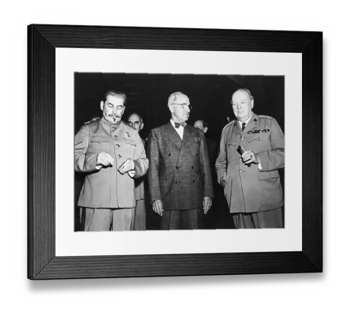 Framed Print : Big Three Leaders Standing Together