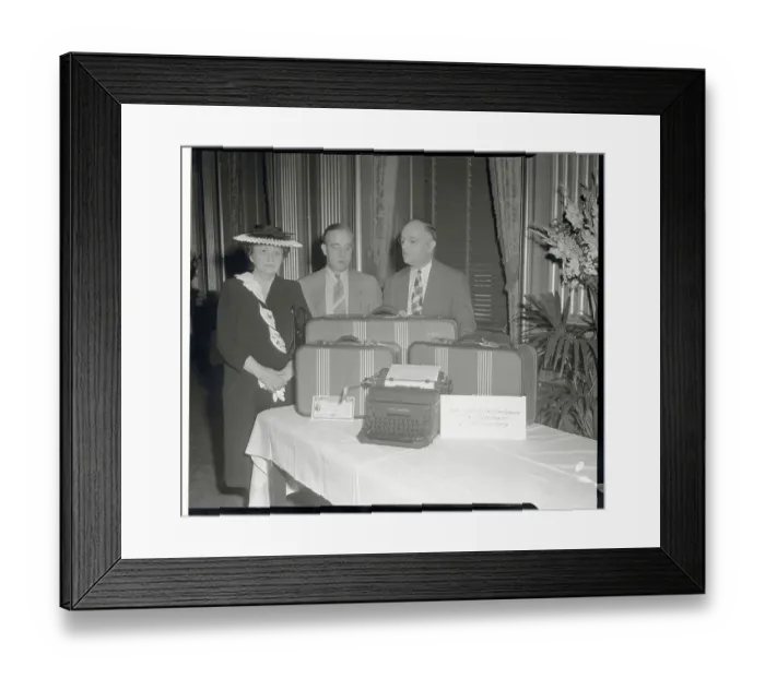 Framed Print : Frances Perkins Attending Farewell Party Framed Print : Frances Perkins Attending Farewell Party