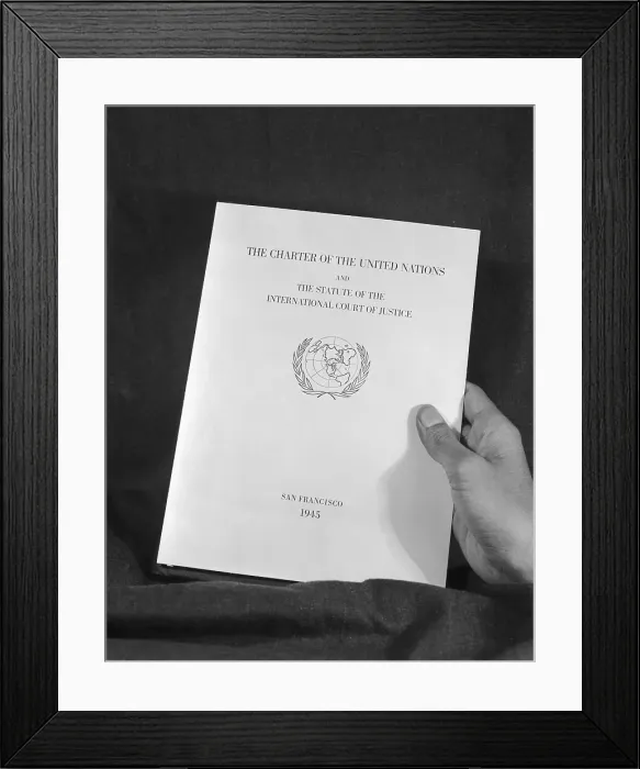 Framed Print : United Nations Charter Framed Print : United Nations Charter