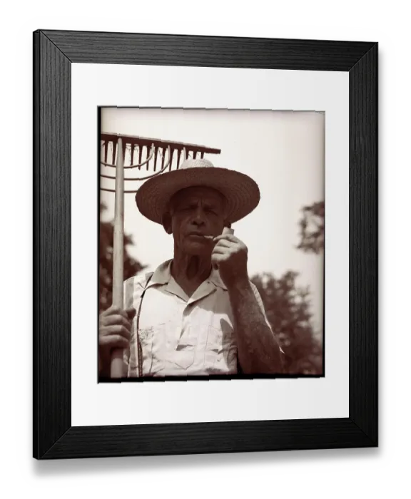 Framed Print : Farmer Smoking Pipe Framed Print : Farmer Smoking Pipe