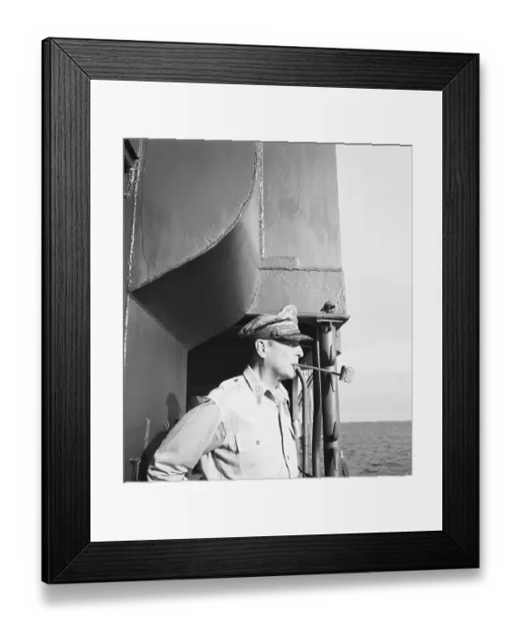 Framed Print : General Douglas MacArthur Smoking His Pipe Framed Print : General Douglas MacArthur Smoking His Pipe
