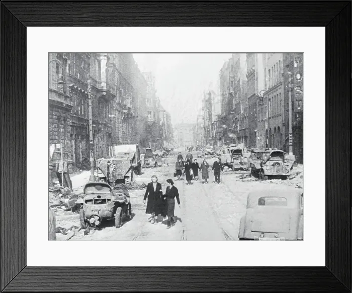 Framed Print : Destroyed Streets in Berlin Framed Print : Destroyed Streets in Berlin
