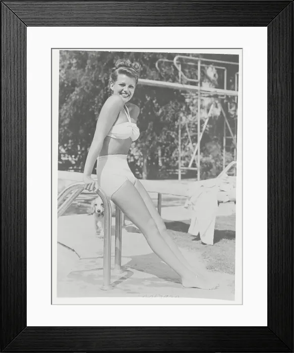 Framed Print : Rita Hayworth in Swimsuit Framed Print : Rita Hayworth in Swimsuit