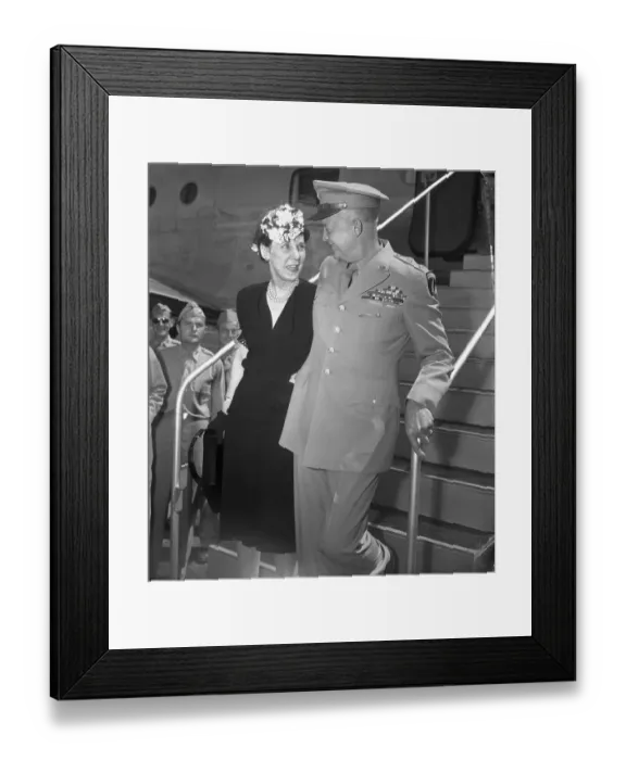 Framed Print : Mamie Eisenhower Greets General Eisenhower at Plane Framed Print : Mamie Eisenhower Greets General Eisenhower at Plane