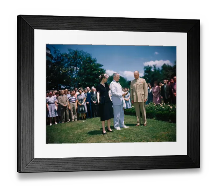 Framed Print : Dwight Eisenhower Receiving Service Medal Framed Print : Dwight Eisenhower Receiving Service Medal