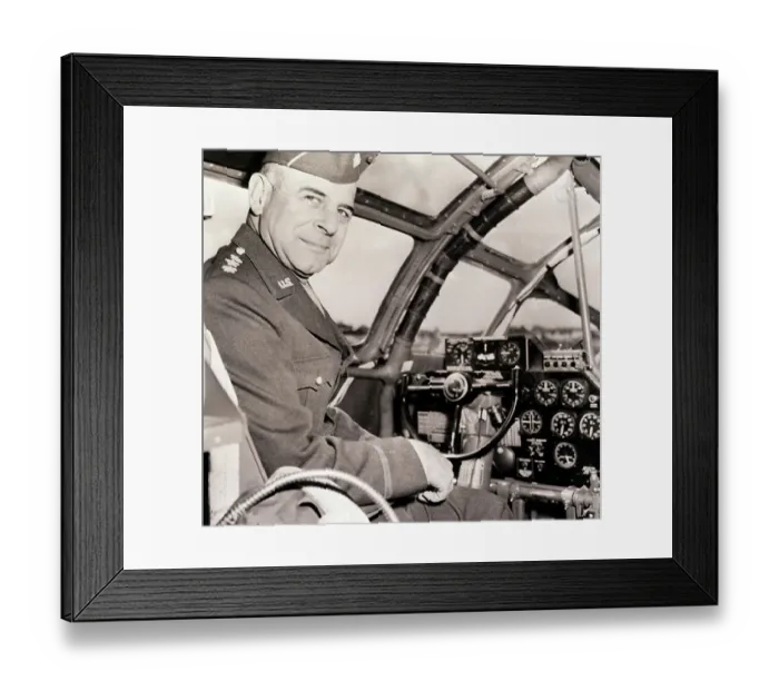 Framed Print : James Doolittle Seated in Cockpit Framed Print : James Doolittle Seated in Cockpit