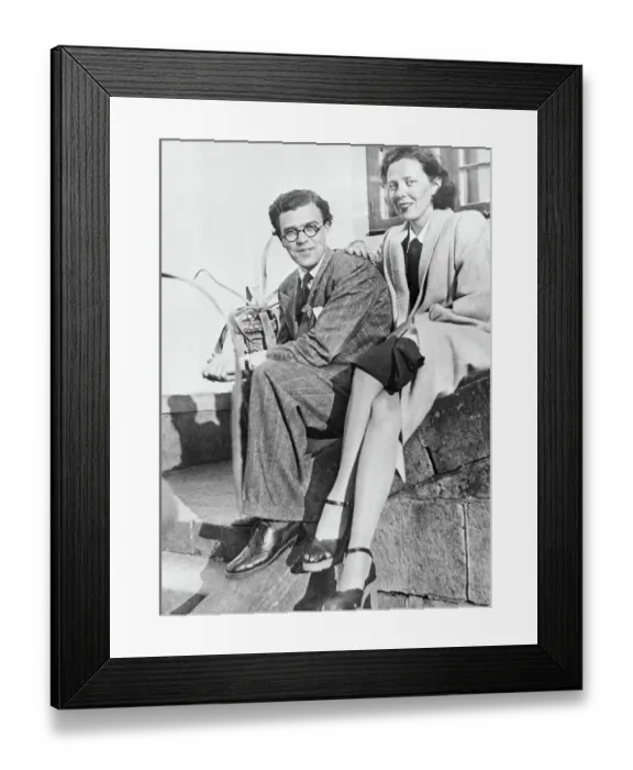 Framed Print : Sweden's Prince Carl Johan and Fiancee