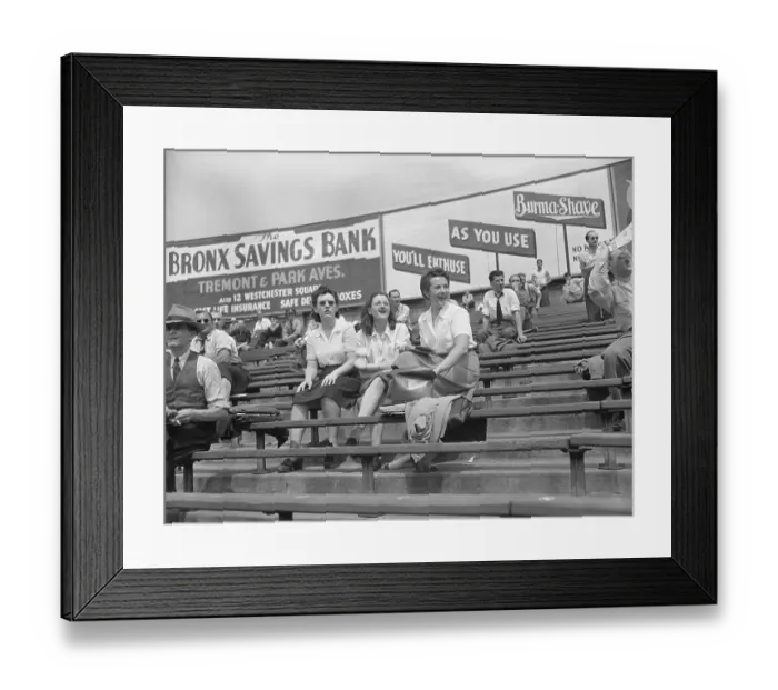Framed Print : Women in Bleachers at Yankee Stadium Framed Print : Women in Bleachers at Yankee Stadium