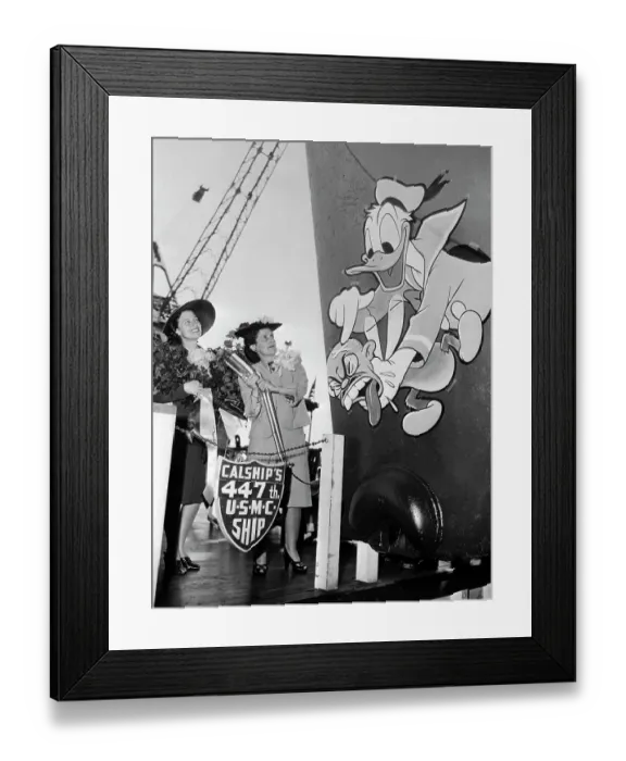 Framed Print : Famous Wives at Ship Opening Ceremony Framed Print : Famous Wives at Ship Opening Ceremony