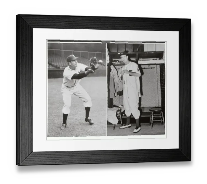Framed Print : Hank Greenberg on Field and in Locker Room Framed Print : Hank Greenberg on Field and in Locker Room