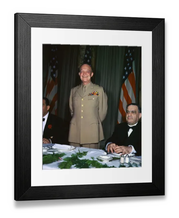Framed Print : Dwight Eisenhower at Press Conference
