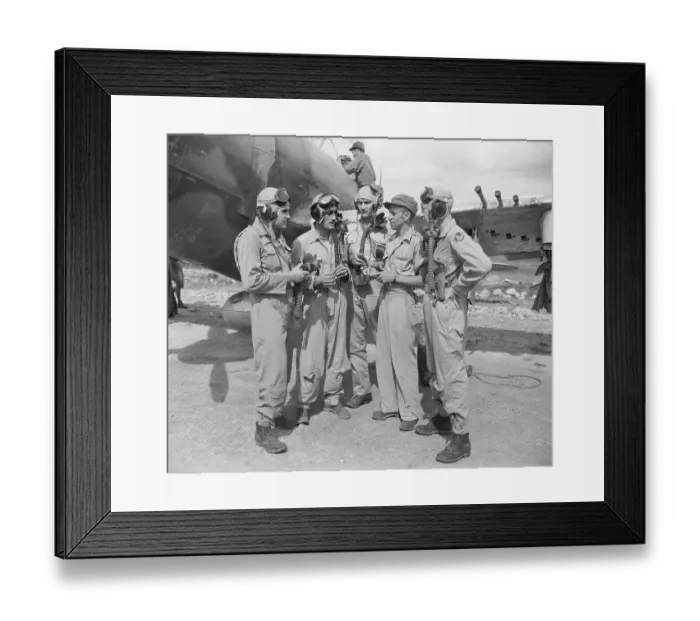 Framed Print : Mexican Pilots Chatting Framed Print : Mexican Pilots Chatting