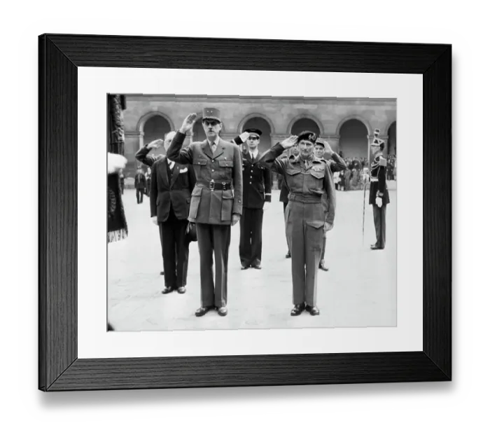 Framed Print : Charles de Gaulle and Sir Bernard Montgomery Framed Print : Charles de Gaulle and Sir Bernard Montgomery