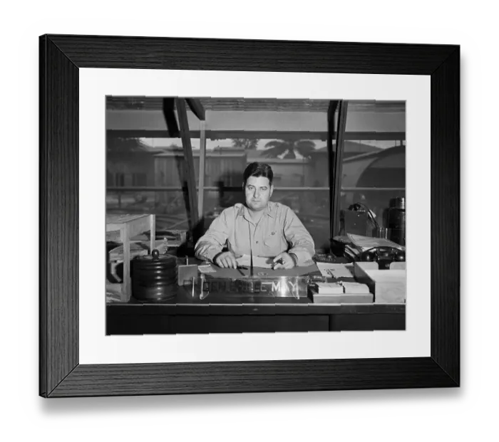 Framed Print : Curtis E. LeMay Sitting at Desk Framed Print : Curtis E. LeMay Sitting at Desk