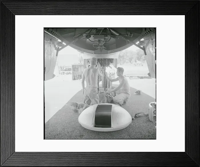 Framed Print : Soldiers Servicing Airplane Gun Turret Framed Print : Soldiers Servicing Airplane Gun Turret